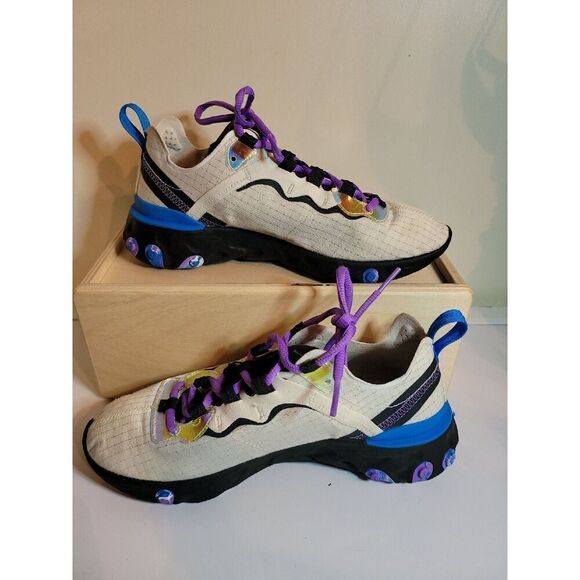 Nike REACT ELEMENT 55 'BLUE HERO' Size 6.5 - Picture 5 of 7